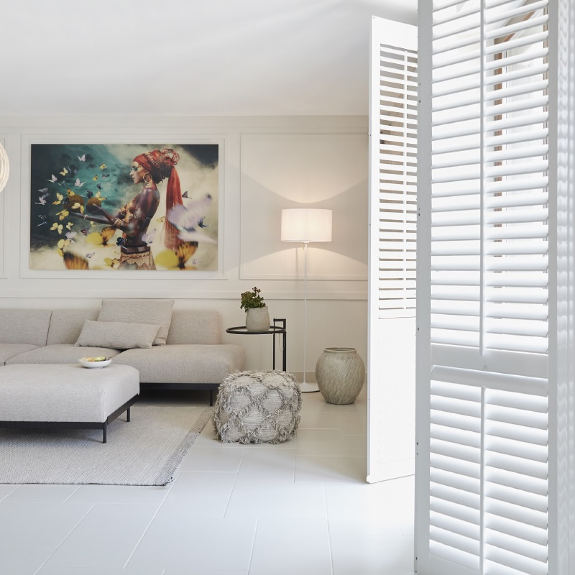 woonkamer full witte shutters Egelsbach